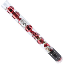 Bombki choinkowe nietłukące czerwone 3 / 5 cm
