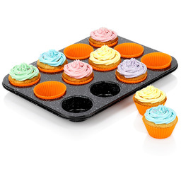 Forma do muffinek granitowa z foremkami silikonowymi 13