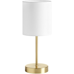 Lampa stołowa SET mosiądz mat 1xE27 abażur biały