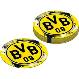 Amscan 9908529 - pokrywki do piwa BVB, 12