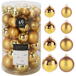 Bombki choinkowe nietłukące złote 4 / 5 /