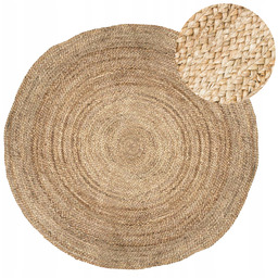 Naturalny dywan z juty pleciony 120 cm mata