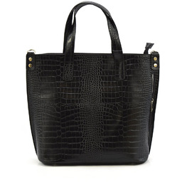 Piękna duża torebka skórzana modny shopper bag