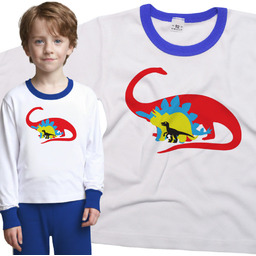Piżama dziecięca Dinozaury Brontozaur Stegozaur Triceratops T Rex