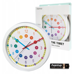 Hama zegar ścienny dla dzieci dziecięcy do nauki