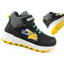 Buty Zimowe Dziecięce Botki Chłopięce Ocieplane Pokemon