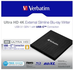 Zewnętrzna nagrywarka Verbatim Blu-Ray 43888 USB-C