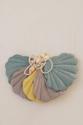 Girlanda dekoracyjna lniana muszelki "Morskie oko"