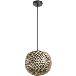 Lampa wisząca KENIA bambus+czarny ø28cm 1xE27 8421797793654 -