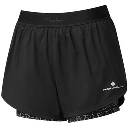 RONHILL Spodenki biegowe damskie LIFE TWIN SHORT black