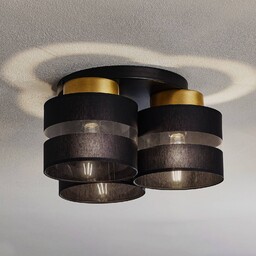 Luminex Lampa sufitowa Hara, możliwość ściemniania, czarny, salon
