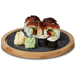 Relaxdays Deska do krojenia okrągła, bambus, łupek, mały,