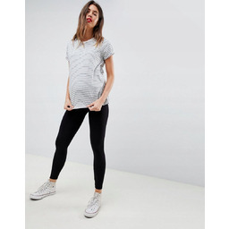 MATERNITY DAMSKIE LEGGINSY KLASYCZNE CZARNE S 1RSX