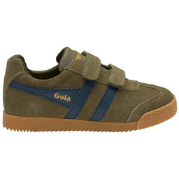 Gola Classics Kids Harrier Strap Trainers Khaki/Navy CKA192HN
