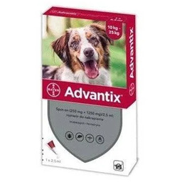 BAYER ADVANTIX Spot-on 10-25kg 2,5ml 4 pipety