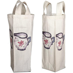 Bonamaison Bawełniana torba na wino z nadrukiem cyfrowym,