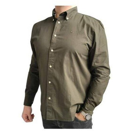 Tommy Hilfiger koszula z długim rękawem oliwkowa, Rozmiar