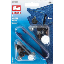 Prym Guziki Jeansowe 8, Rozmiar 14 mm, Stara