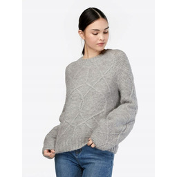 Denham Sweter Damski Klasyczny Bordowy S 2z1f5_a*