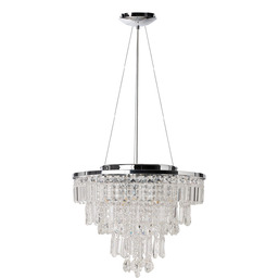 Lampa wisząca kryształowa chromowana 6-punktowa AZ2108 z serii