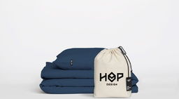 Pościel Perkal 220x200 Hop Design Pure Granatowy