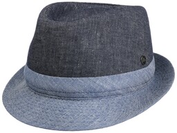 Kapelusz Tekstylny Twotone Trilby by Lierys, niebieski, cm