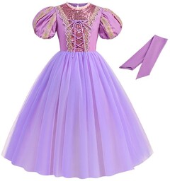 Strój Przebranie Sukienka Roszpunka Zaplątani Na Bal Karnawał