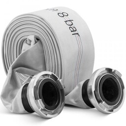 Wąż parciany płaski strażacki do wody ze złączem