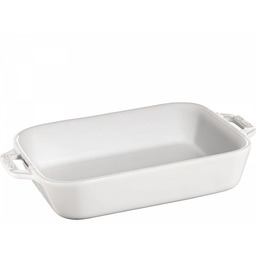 Staub Prostokątny Półmisek Ceramiczny 1.1l Biały Cooking