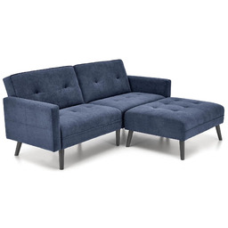 Edinos Granatowa sofa narożna z funkcją spania D4-T86