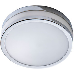 Plafon łazienkowy szklany biały chrom 22cm AZ2065