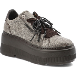 Chebello Brązowe Sneakersy Eleganckie Obuwie Damskie