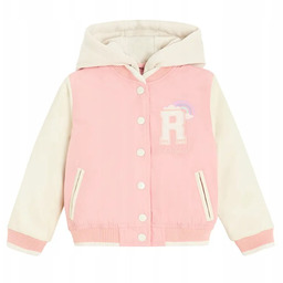 Cool Club Kurtka bejsbolówka dziewczęca kaptur Waterproof różowa