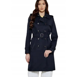 Tommy Hilfiger Płaszcz Dwurzędowy Trencz Granatowy 32 Jxa