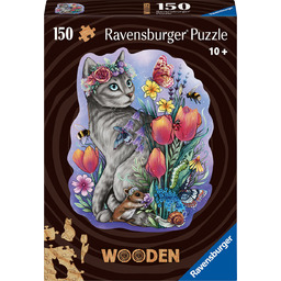 Puzzle drewniane, Kot, 150 elementów