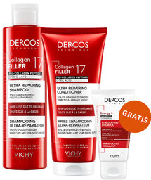 Zestaw Vichy Dercos Collagen 17 Filler Ultra-Repairing Treatment,