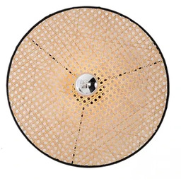 Zambelis Rustykalna ścienna lampa 22174 dysk okrągły bambus