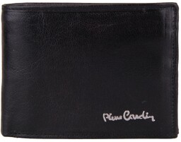 Pierre Cardin, Portfel skórzany męski Fossil, czarny, TILAK12