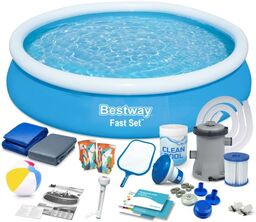 Basen ogrodowy rozporowy, zestaw 17w1, Bestway, 366x76 cm