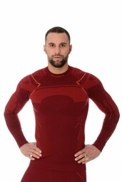 Bluza termoaktywna męska Brubeck Thermo LS13040A bordowy
