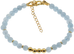 Skorulski Jewellery, Bransoletka, Akwamaryn kulki 5mm i srebro