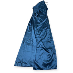 Sukienka wieczorowa satynowa, morska / granatowa - rozmiar