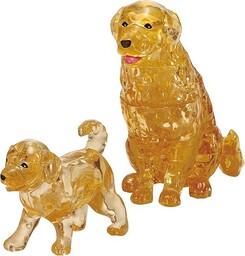 Crystal Puzzle 3D Golden Retrievers przezroczyste wzornictwo 44