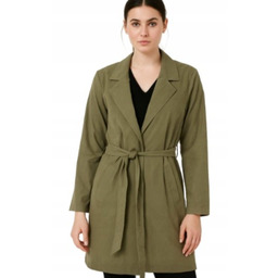 Jdy Płaszcz Klasyczny Z Paskiem Khaki Z Podszewką