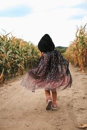 Magiczna dwustronna peleryna dla dziecka "Gwiazdozbiór"