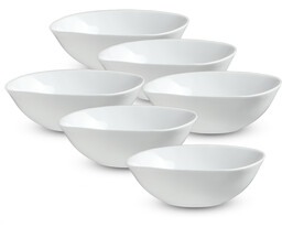 Salaterka szklana biała 16 cm, 6 szt.