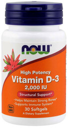 NOW High Potency Vitamin D-3 2,000 IU 30caps