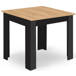 Edinos Stół kwadratowy 80x80 dąb artisan czarny +