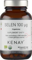 Kenay, Selen organiczny 100 g, 60 kapsułek