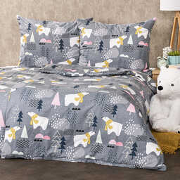 4Home Pościel flanelowa Nordic Bear, 140 x 200